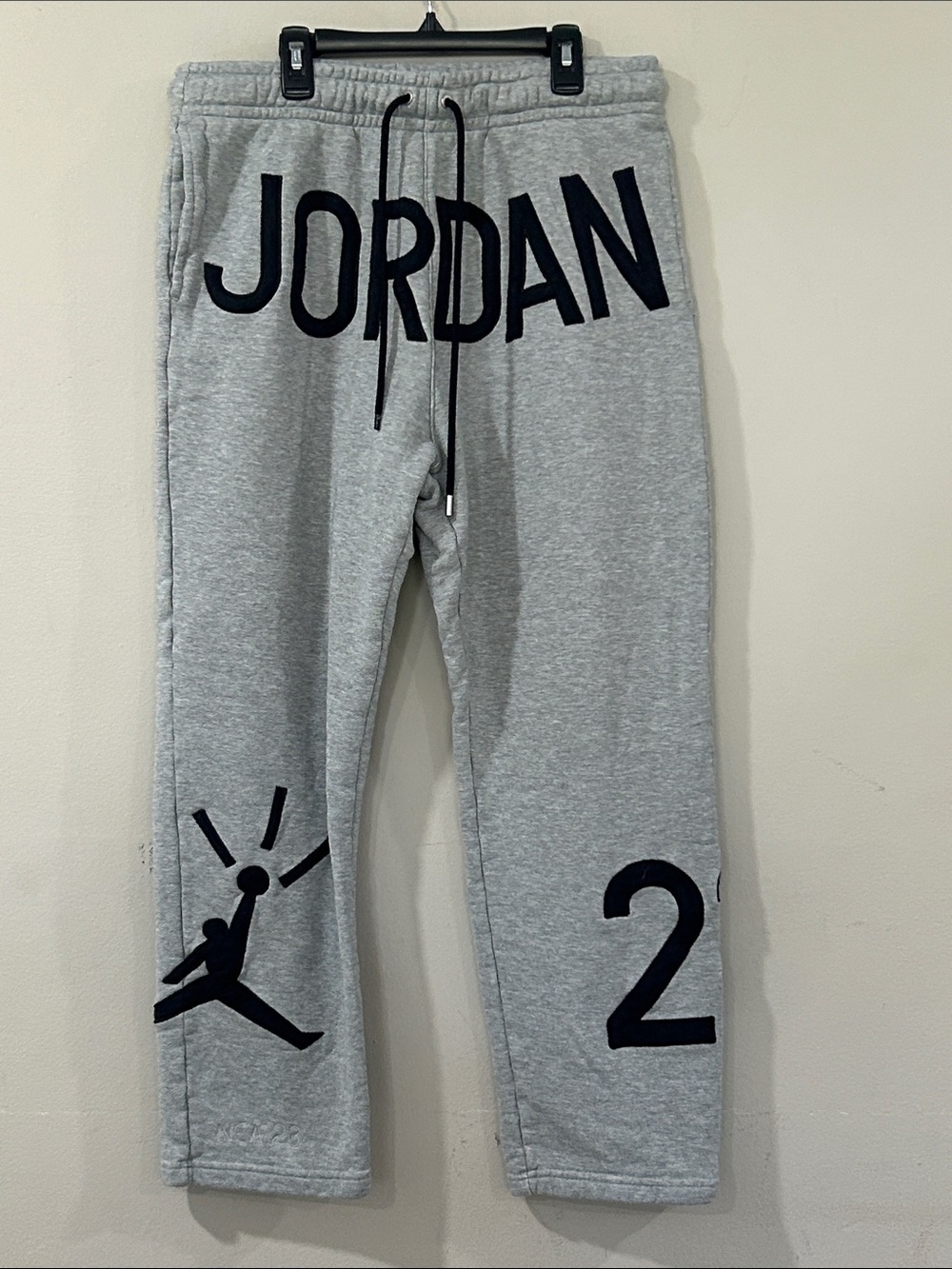 Jordan Gray Sweatpants with Black Logo Accents